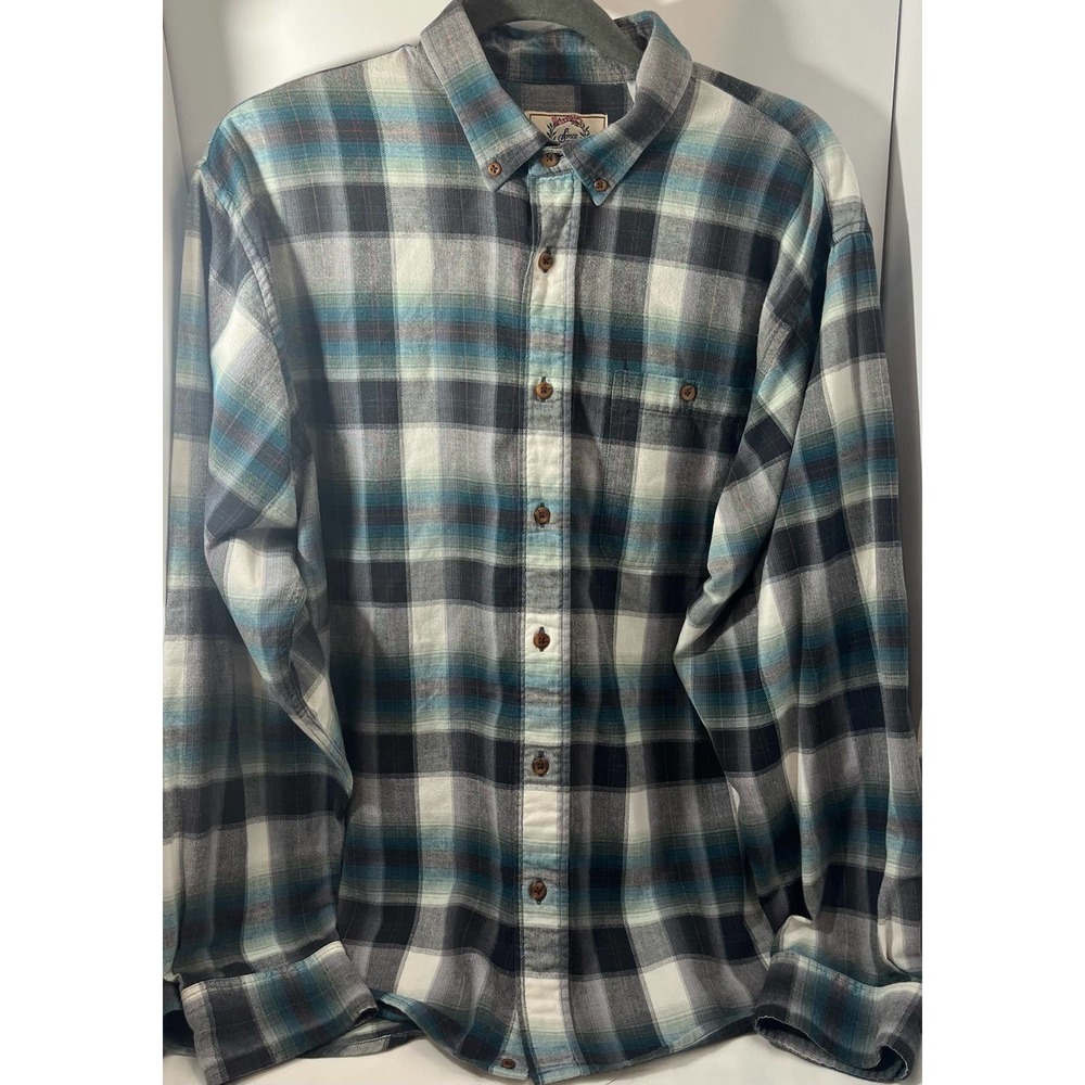 Vintage‎ Sears Plaid Flannel Shirt Button Down Long Sleeve Casual Menswear